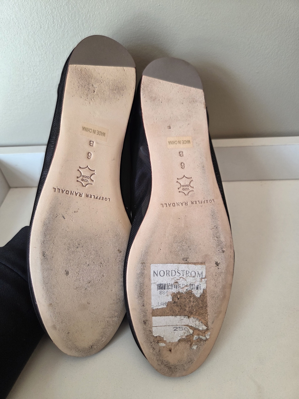 Loeffler Randall Black Sheer Mesh Ballet Flats with Bow - Picture 7 of 12